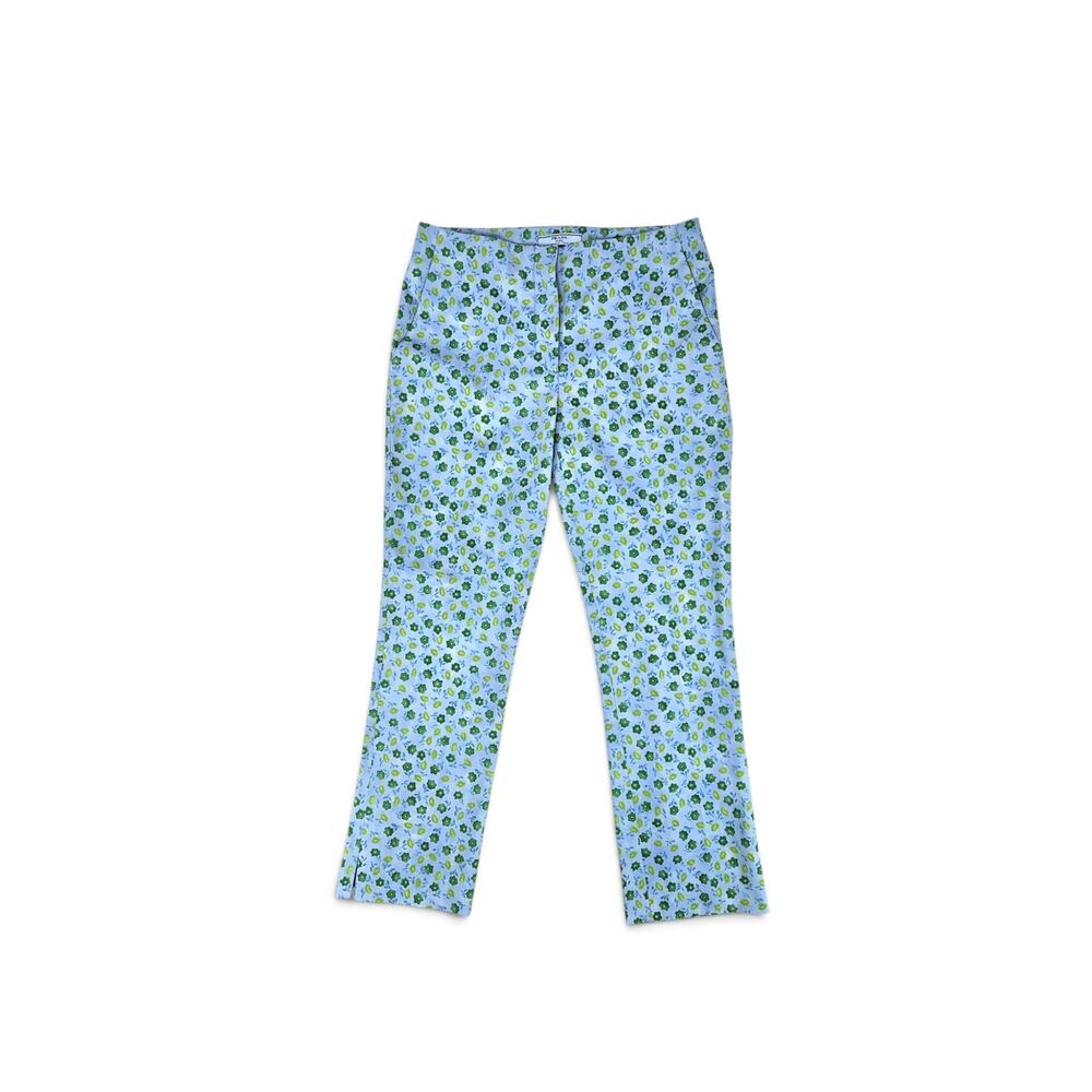 Prada Capri Pants Floral Trousers Straight Leg - Size IT 40 (US Small)